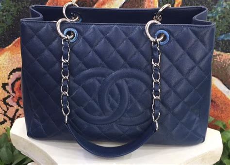 chanel gst blue caviar|CHANEL Caviar Quilted Grand Shopping Tote GST Blue.